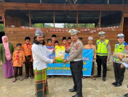 Sosialisasi tertib berlalu lintas dan memberikan bantuan ke pondok pesantren dlm rangka HUT lalu lintas bang