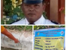 Diduga Ada Penggelembungan Dana, Irigasi Desa Aras Terlantar dan Asal Jadi, Inspektorat Didesak Lakukan Investigasi