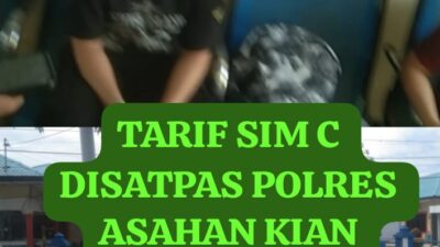 KETIKA SATPAS POLRES ASAHAN MEMATOK  SIM C RP 550 DILUAR DARI TARIF RESMI  