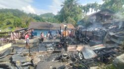 Polres Sibolga Gercep Bantu Warga, Empat Unit Rumah Warga Terbakar di Katapang Sibolga Utara
