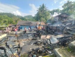 Polres Sibolga Gercep Bantu Warga, Empat Unit Rumah Warga Terbakar di Katapang Sibolga Utara