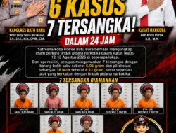 Dalam 24 Jam, Satresnarkoba Polres Batu Bara Ungkap 6 Kasus Narkotika, 7 Tersangka Diamankan