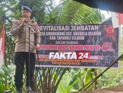 Sambut HUT Pelopor Ke – 67 Tahun 2026 Batalyon – C Sat Brimob Polda Sumut Bantu masyarakat Lakukan Revitalisasi Jembatan Rambin