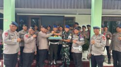 Wujud Sinergitas Dalam Rangka HUT TNI Ke – 81 Batalyon – C Pelopor Sat Brimob Polda Sumut Sambangi Kodim 0212/Tapanuli Selatan, Yonif 123 Rajawali Dan Subdenpom 1/2-3 PSP.