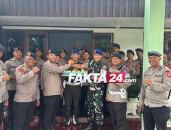 Wujud Sinergitas Dalam Rangka HUT TNI Ke – 81 Batalyon – C Pelopor Sat Brimob Polda Sumut Sambangi Kodim 0212/Tapanuli Selatan, Yonif 123 Rajawali Dan Subdenpom 1/2-3 PSP.